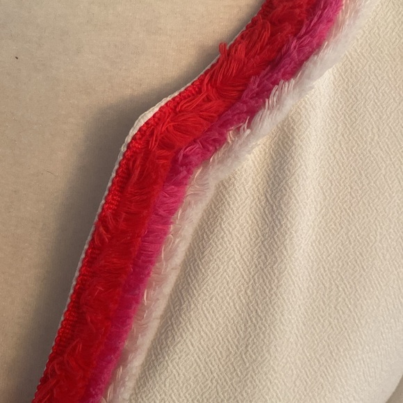 Trina Turk dress white with pink and red pipping - Picture 3 of 13